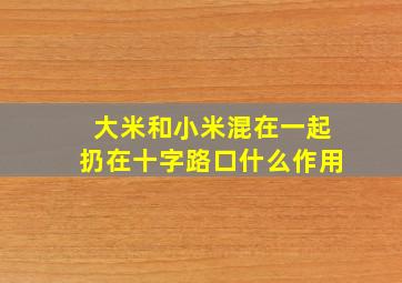 大米和小米混在一起扔在十字路口什么作用