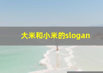 大米和小米的slogan