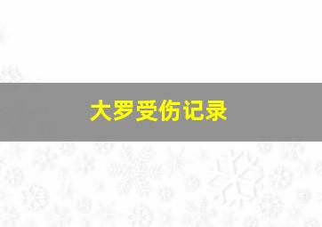 大罗受伤记录