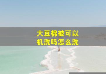 大豆棉被可以机洗吗怎么洗