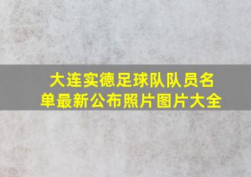 大连实德足球队队员名单最新公布照片图片大全