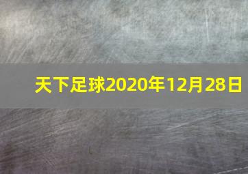 天下足球2020年12月28日