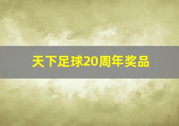 天下足球20周年奖品