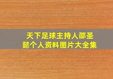 天下足球主持人邵圣懿个人资料图片大全集