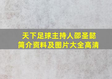 天下足球主持人邵圣懿简介资料及图片大全高清