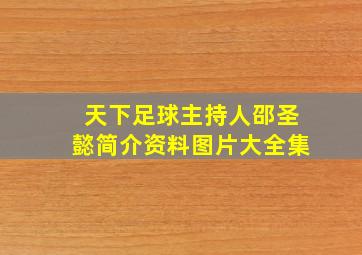 天下足球主持人邵圣懿简介资料图片大全集