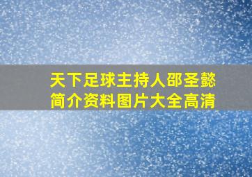 天下足球主持人邵圣懿简介资料图片大全高清