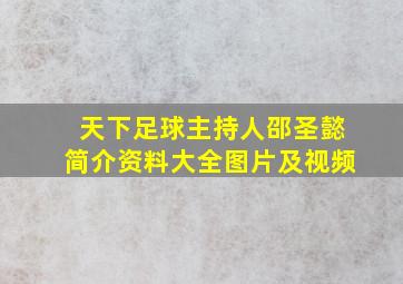 天下足球主持人邵圣懿简介资料大全图片及视频