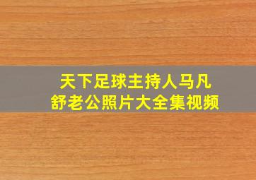 天下足球主持人马凡舒老公照片大全集视频