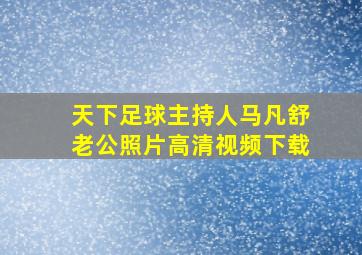 天下足球主持人马凡舒老公照片高清视频下载