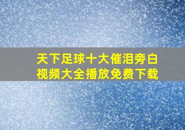 天下足球十大催泪旁白视频大全播放免费下载