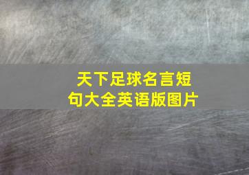 天下足球名言短句大全英语版图片