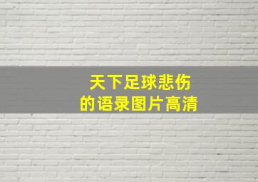 天下足球悲伤的语录图片高清