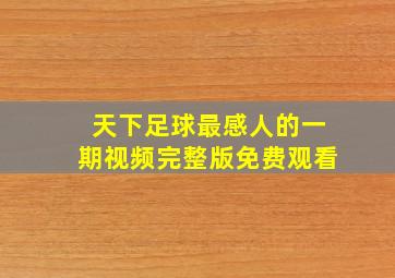 天下足球最感人的一期视频完整版免费观看