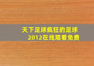 天下足球疯狂的足球2012在线观看免费