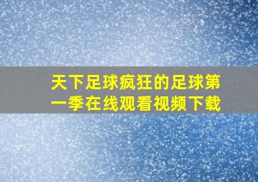 天下足球疯狂的足球第一季在线观看视频下载