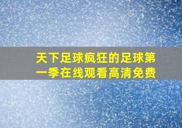 天下足球疯狂的足球第一季在线观看高清免费