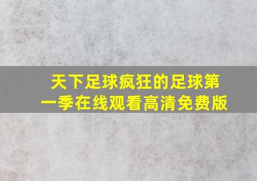 天下足球疯狂的足球第一季在线观看高清免费版