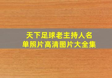 天下足球老主持人名单照片高清图片大全集