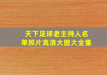 天下足球老主持人名单照片高清大图大全集