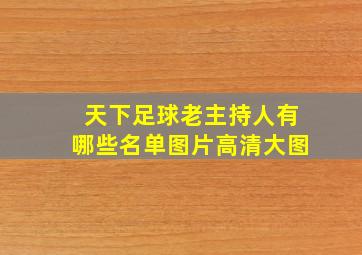 天下足球老主持人有哪些名单图片高清大图