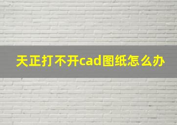 天正打不开cad图纸怎么办