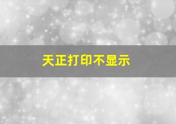 天正打印不显示