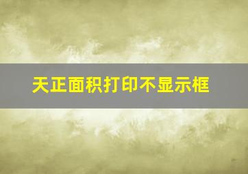 天正面积打印不显示框