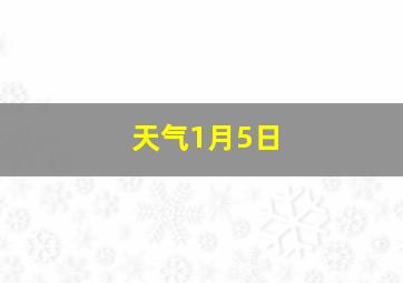 天气1月5日