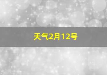 天气2月12号