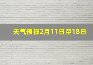 天气预报2月11日至18日