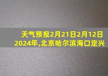 天气预报2月21日2月12日2024年,北京哈尔滨海口定兴