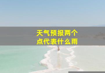 天气预报两个点代表什么雨