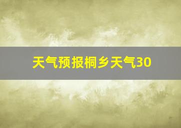 天气预报桐乡天气30