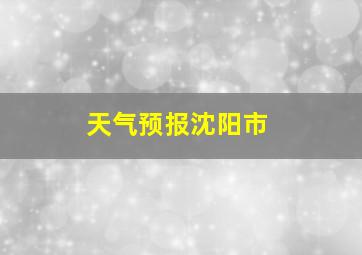 天气预报沈阳市