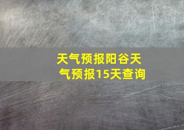 天气预报阳谷天气预报15天查询