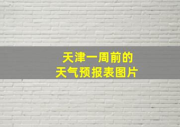 天津一周前的天气预报表图片