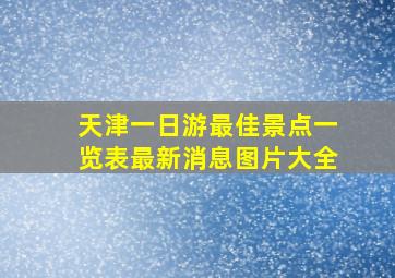 天津一日游最佳景点一览表最新消息图片大全