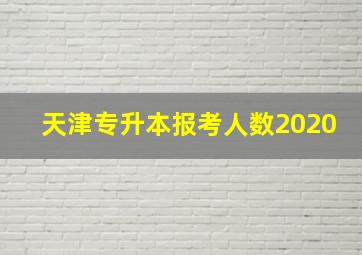 天津专升本报考人数2020