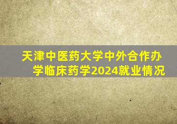 天津中医药大学中外合作办学临床药学2024就业情况