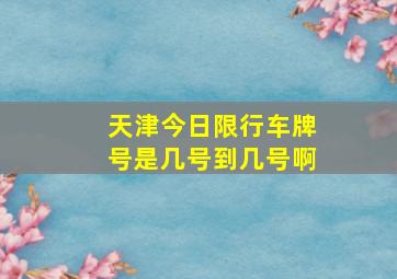 天津今日限行车牌号是几号到几号啊