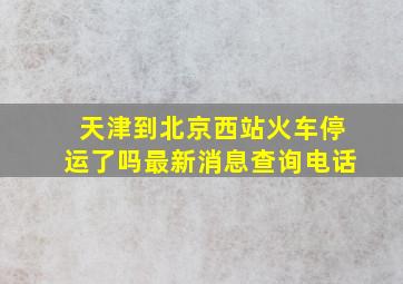 天津到北京西站火车停运了吗最新消息查询电话