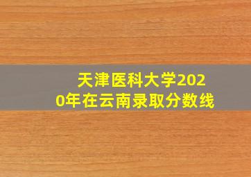 天津医科大学2020年在云南录取分数线