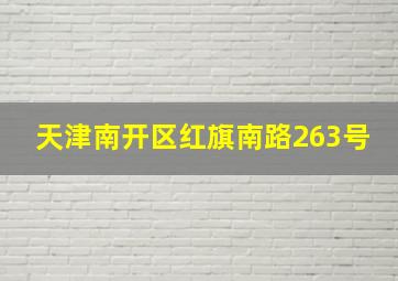 天津南开区红旗南路263号