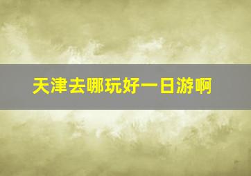 天津去哪玩好一日游啊