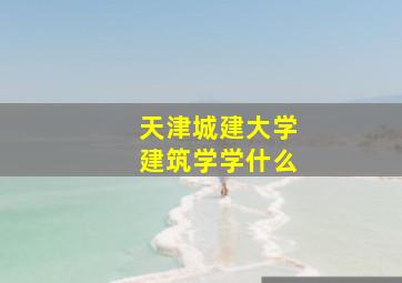 天津城建大学建筑学学什么