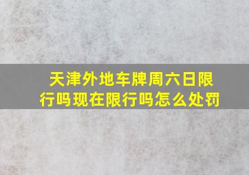 天津外地车牌周六日限行吗现在限行吗怎么处罚