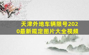 天津外地车辆限号2020最新规定图片大全视频