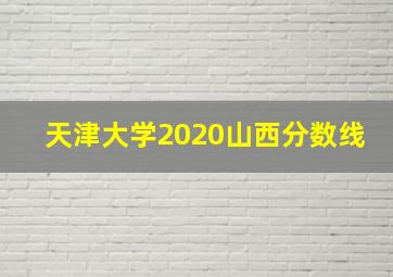 天津大学2020山西分数线