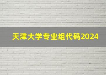 天津大学专业组代码2024